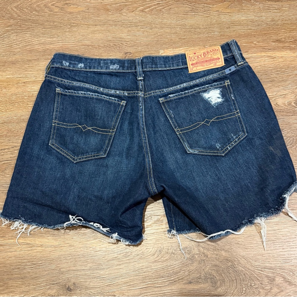 Lucky Brand Distressed Denim Boyfriend Shorts - Picture 7 of 7